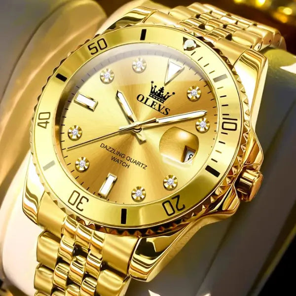 Men's Luxury Watch Luminous Gold