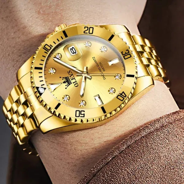 Men's Luxury Watch Luminous Gold
