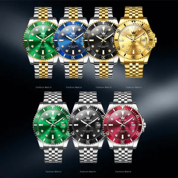 Men's Luxury Watch Luminous Gold