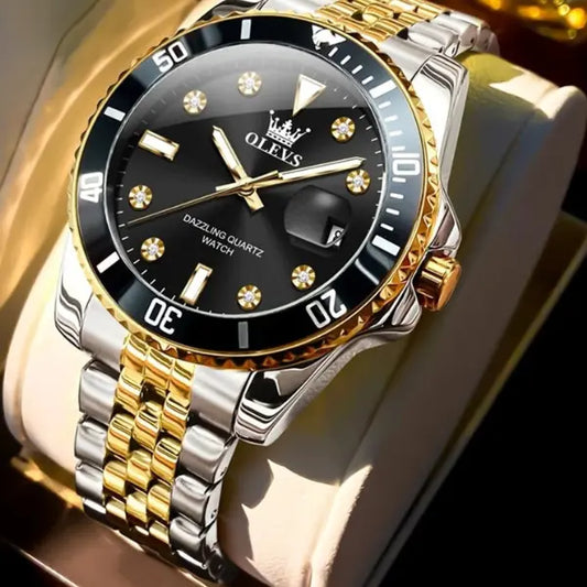 Men's Luxury Watch Luminous Black