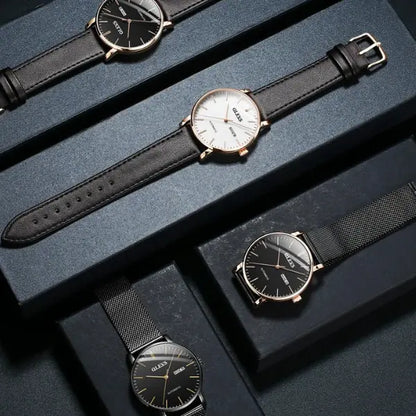 Mens Luxury Watch Steel Black