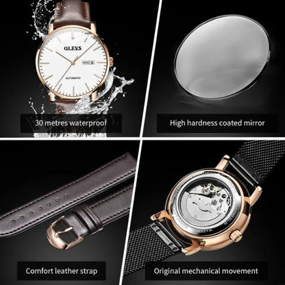 Mens Luxury Watch Steel Black